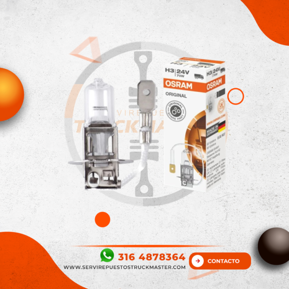 BOMBILLO H3 24V 70W OSRAM 580x580